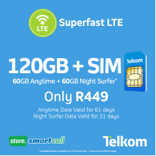 SIM Only + 120GB Telkom Data Bundle